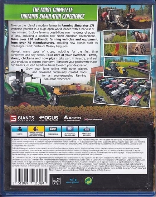 Farming Simulator 17 - PS4 (B-Grade) (Genbrug)